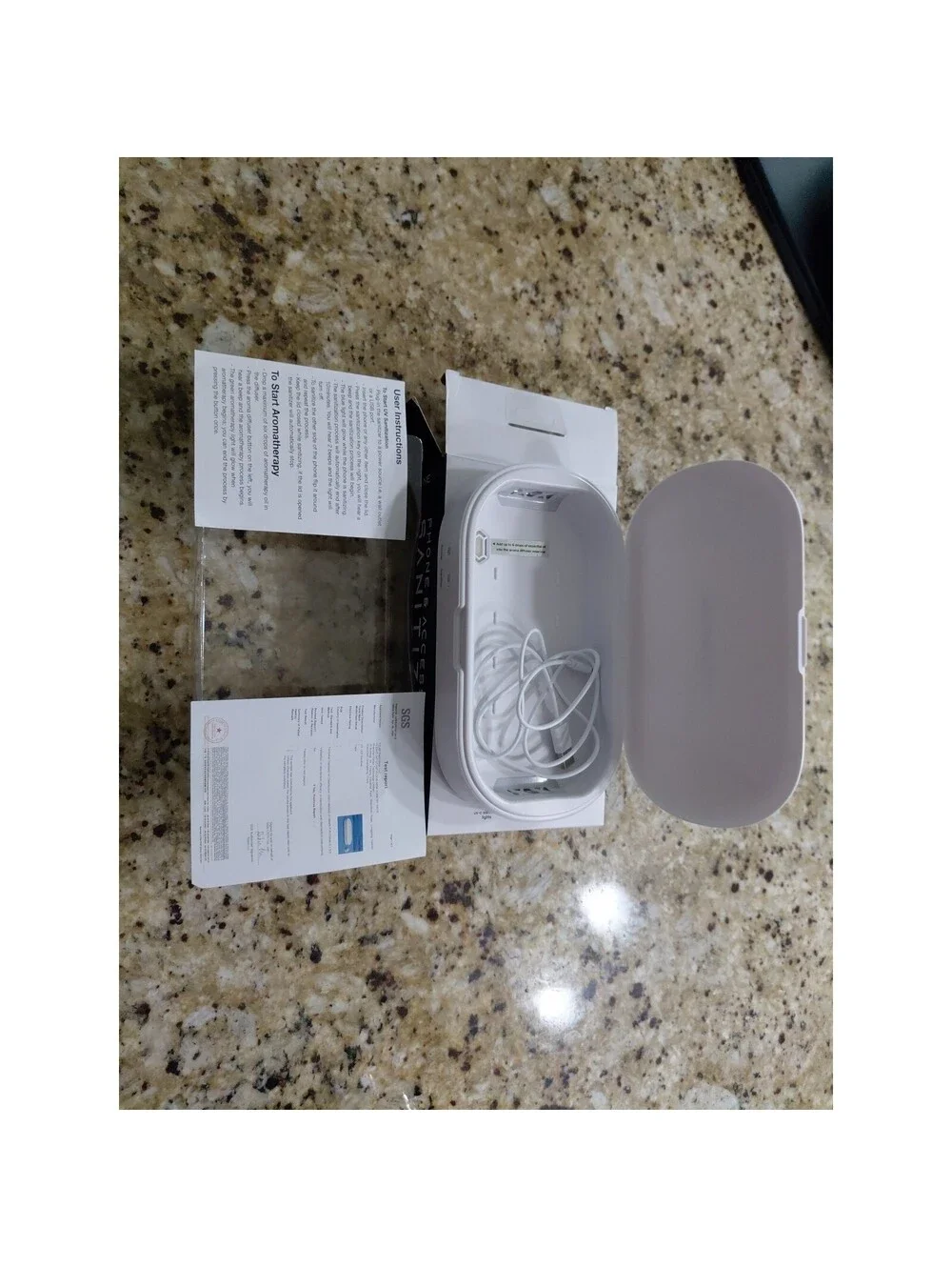 Tzumi PhoneSpa Phone & Accessory Sanitizer UV-C Sanitizing Never Used Open Box